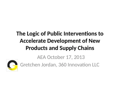The Logic of Public Interventions to Accelerate