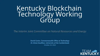 Kentucky Blockchain Technology Working Group The