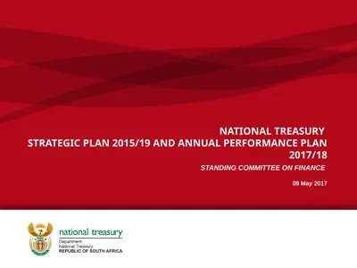 NATIONAL TREASURY STRATEGIC PLAN 2015/19 AND
