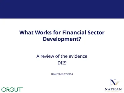What Works for Financial Sector Development? A