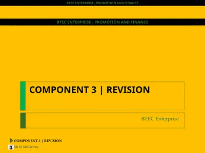 COMPONENT 3 | REVISION BTEC Enterprise HOOK – WHAT