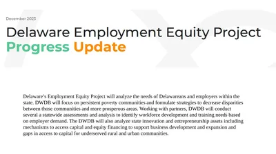 Delaware’s Employment Equity Project will analyze