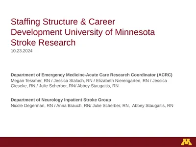 Staffing Structure & Career Development University