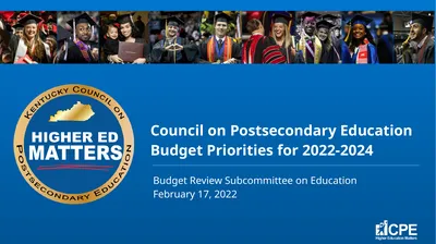Council on Postsecondary Education Budget