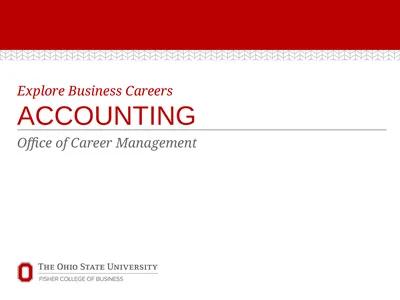 Explore Business Careers ACCOUNTING Office of