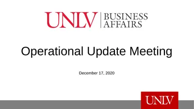 Operational Update Meeting December 17, 2020