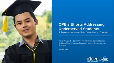 CPE’s Efforts Addressing Underserved Students A