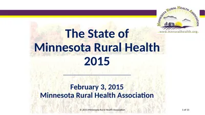 The State of Minnesota Rural Health 2015