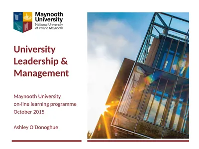 University Leadership & Management Maynooth