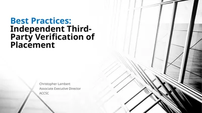 Best Practices: Independent Third-Party