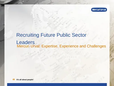 Recruiting Future Public Sector Leaders Mercuri