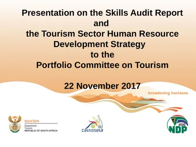 Presentation on the Skills Audit Report and the