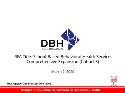 RFA Title: School-Based Behavioral Health Services