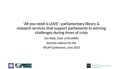 ‘All you need is LOVE’: parliamentary library &