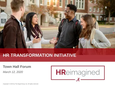 HR TRANSFORMATION INITIATIVE Town Hall Forum March