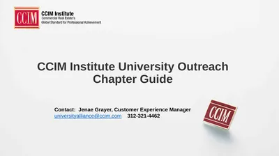 CCIM Institute University Outreach Chapter Guide