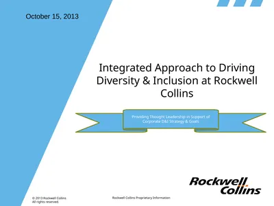 Integrated Approach to Driving Diversity &