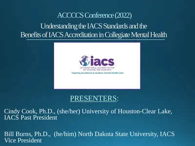PRESENTERS: Cindy Cook, Ph.D., (she/her)