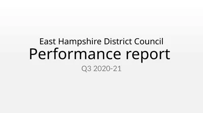 East Hampshire District Council Performance report