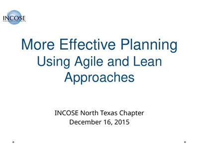 More Effective Planning Using Agile and Lean