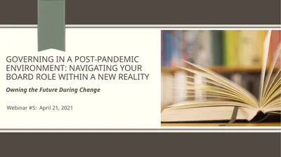 Governing in a post-pandemic environment:
