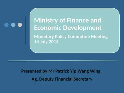 Presented by Mr Patrick Yip Wang Wing, Ag. Deputy
