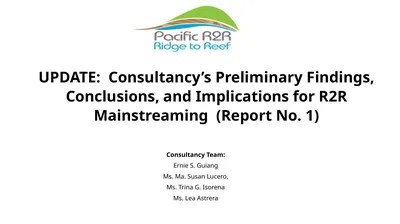 UPDATE: Consultancy’s Preliminary Findings,