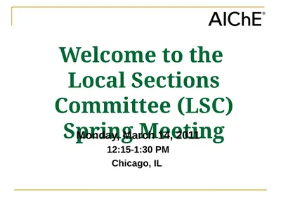 Welcome to the Local Sections Committee (LSC)