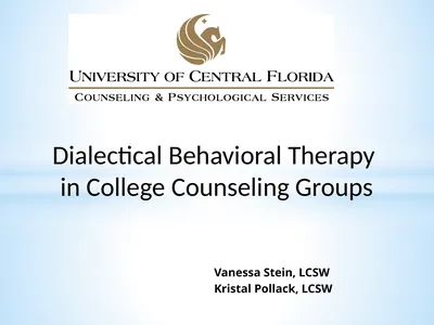 Dialectical Behavioral Therapy in College