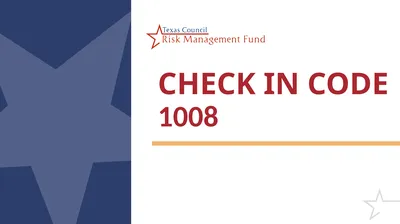 CHECK IN CODE 1008 Roles and Responsibilities of