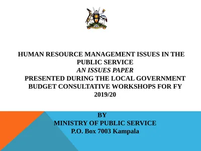 HUMAN RESOURCE MANAGEMENT ISSUES IN THE PUBLIC