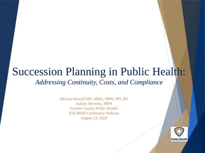 Succession Planning in Public Health: Addressing