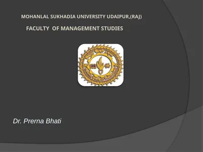 MOHANLAL SUKHADIA UNIVERSITY UDAIPUR,(RAJ) FACULTY