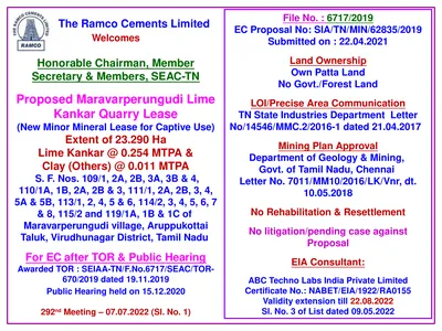 The Ramco Cements Limited Welcomes Honorable