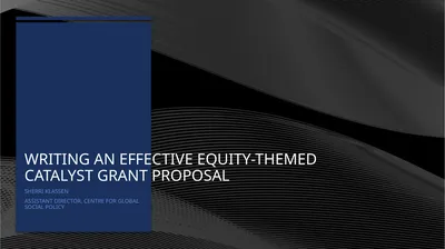 Writing An Effective Equity-Themed Catalyst Grant