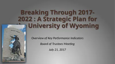 Breaking Through 2017-2022 : A Strategic Plan for