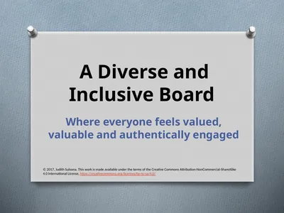 A Diverse and Inclusive Board Where everyone feels