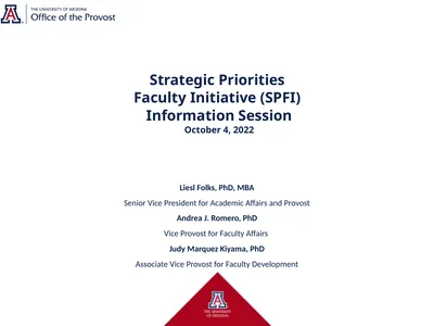 Strategic Priorities Faculty Initiative (SPFI)
