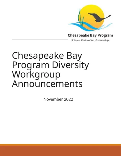 Chesapeake Bay Program Diversity Workgroup
