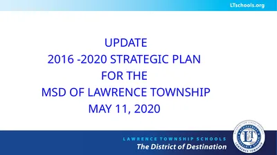 UPDATE 2016 -2020 STRATEGIC PLAN FOR THE MSD OF