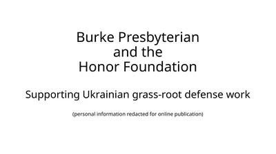 Burke Presbyterian and the Honor Foundation