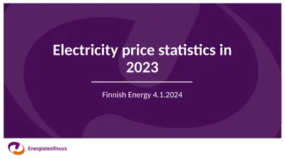 Electricity price statistics in 2023 Finnish