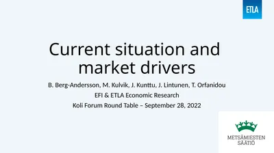 Current situation and market drivers B.