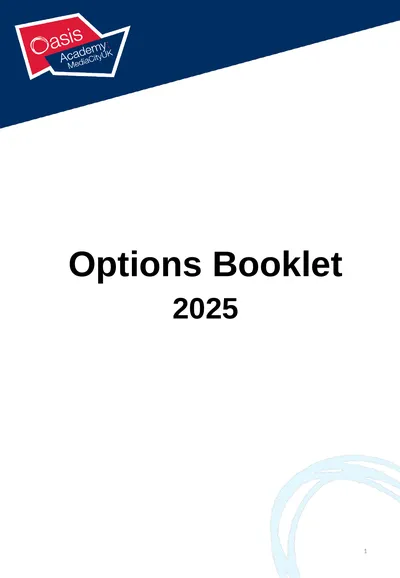 Options Booklet 2025 1 2 A curriculum overview