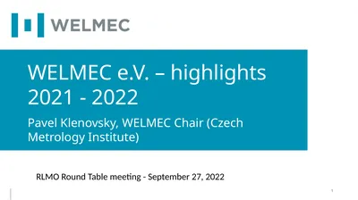 WELMEC e.V. – highlights 2021 - 2022 Pavel