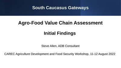 South Caucasus Gateways Agro-Food Value Chain