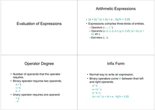 Evaluation of Expressions
