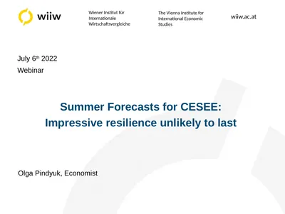 Summer Forecasts for CESEE: Impressive resilience