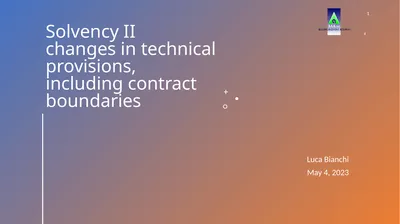 Solvency II changes in technical provisions,