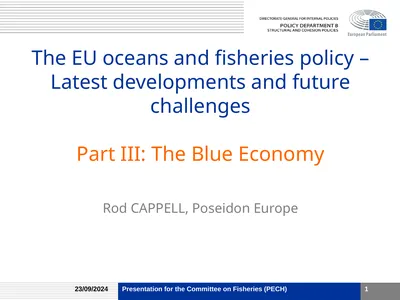 The EU oceans and fisheries policy – Latest